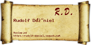 Rudolf Dániel névjegykártya